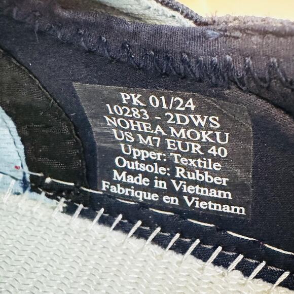 Olukai Shoes Men 7 Navy Blue Nohea Moku Mesh Boat Sneaker Lace Up Low Top Casual - Picture 12 of 13